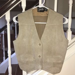 Vintage (80s) sand suede vest.